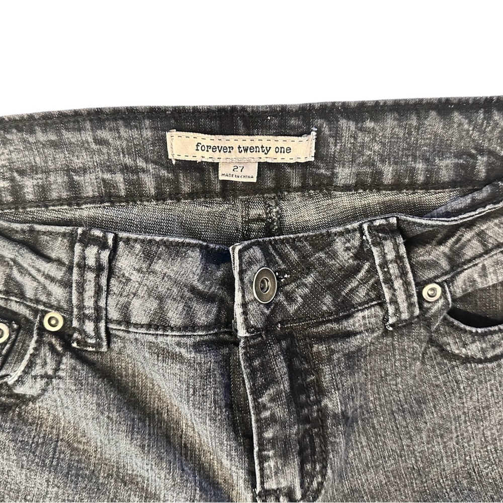 Forever 21 Gray Stone Wash Fade Skinny Jeans Size 27 - Picture 6 of 9